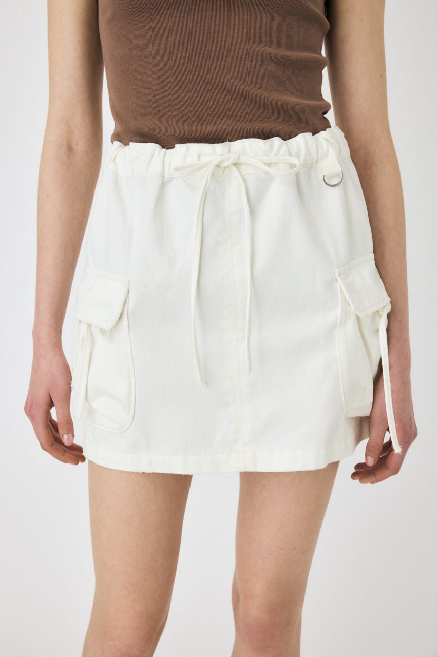 UTILITY DENIM スカート WHT 1