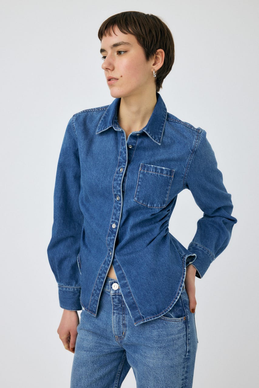 MOUSSY | WAIST FIT デニムシャツ (シャツ・ブラウス ) |SHEL'TTER
