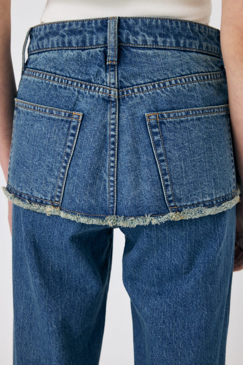 MOUSSY | LAYERED WIDE STRAIGHT デニム (ストレート ) |SHEL