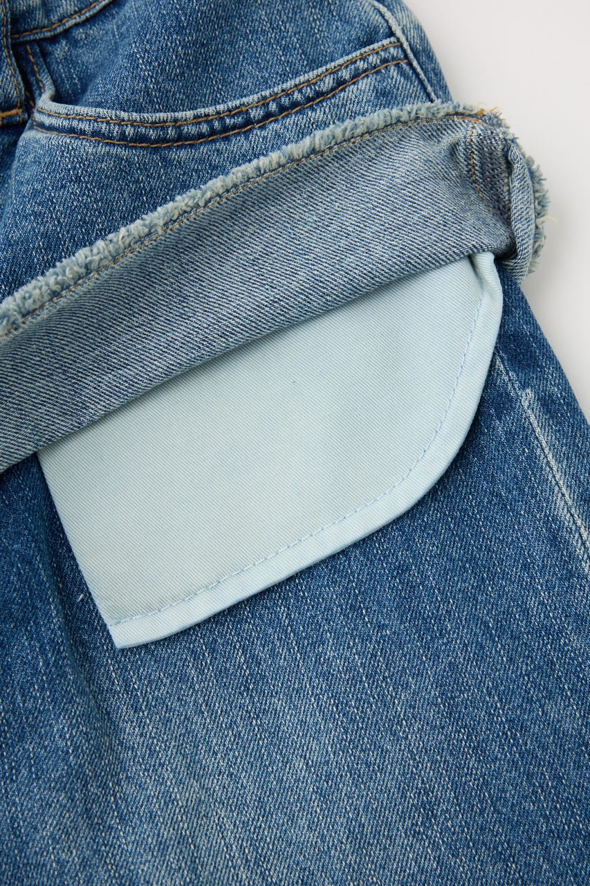 LAYERED WIDE STRAIGHT デニム MOUSSY | LAYERED WIDE STRAIGHT デニム (ストレート ) |SHEL