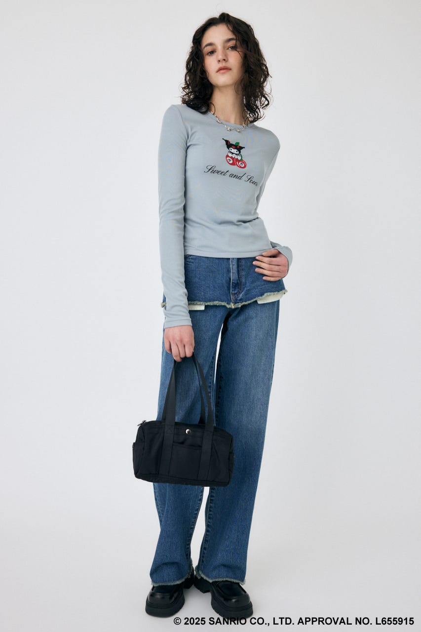 LAYERED WIDE STRAIGHT デニム MOUSSY | LAYERED WIDE STRAIGHT デニム (ストレート ) |SHEL