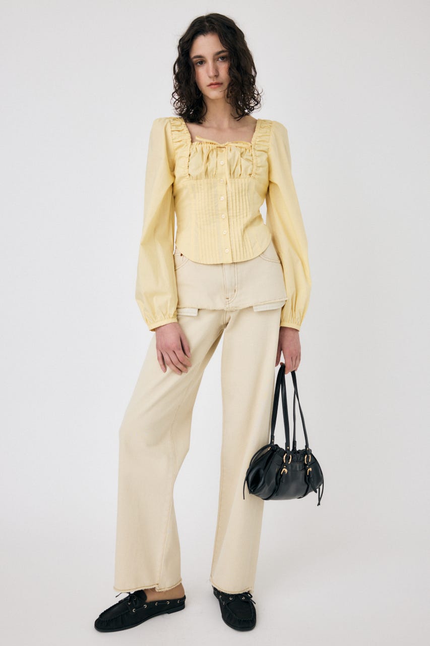MOUSSY | LAYERED WIDE STRAIGHT デニム (ストレート ) |SHEL