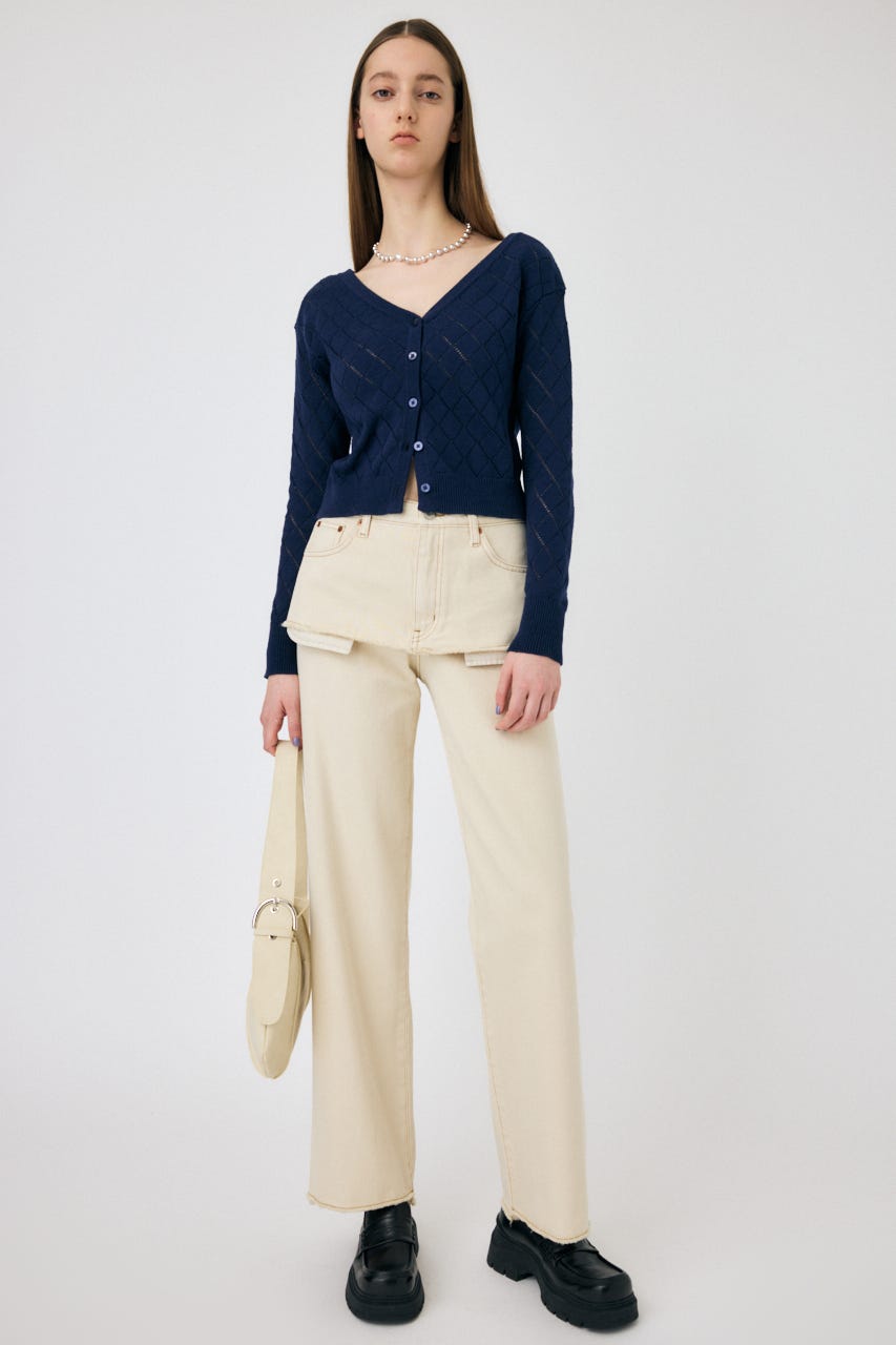 MOUSSY | LAYERED WIDE STRAIGHT デニム (ストレート ) |SHEL