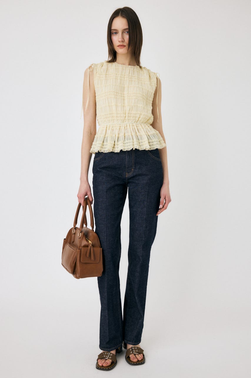MOUSSY | MVS CENTER PRESS ストレートデニム (ストレート ) |SHEL