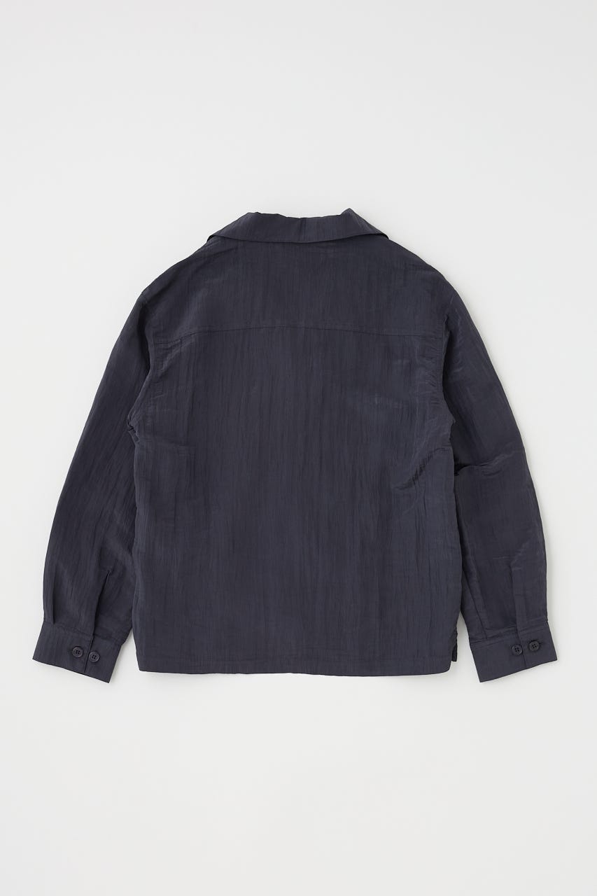 SATIN シャツ NVY FREE