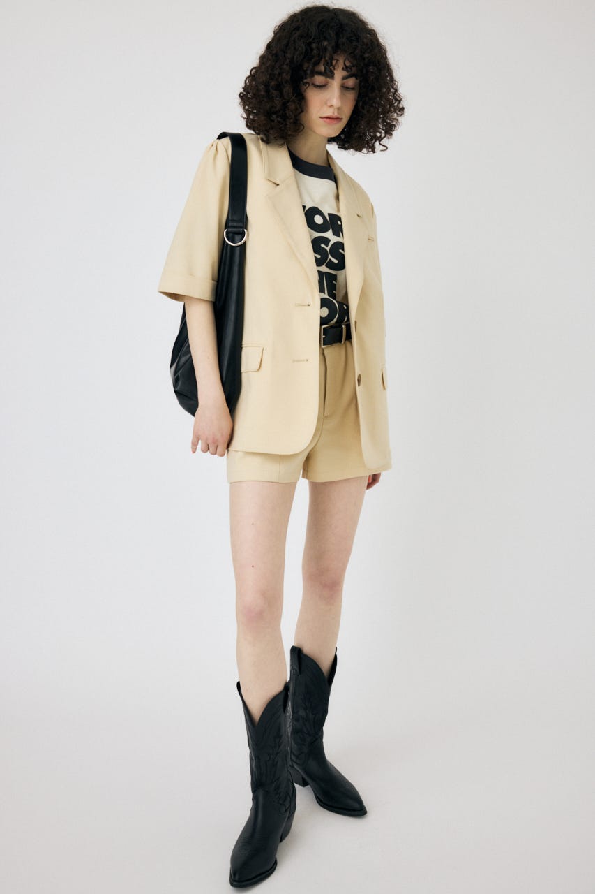 SHORT SLEEVE テーラードジャケット IVOY FREE