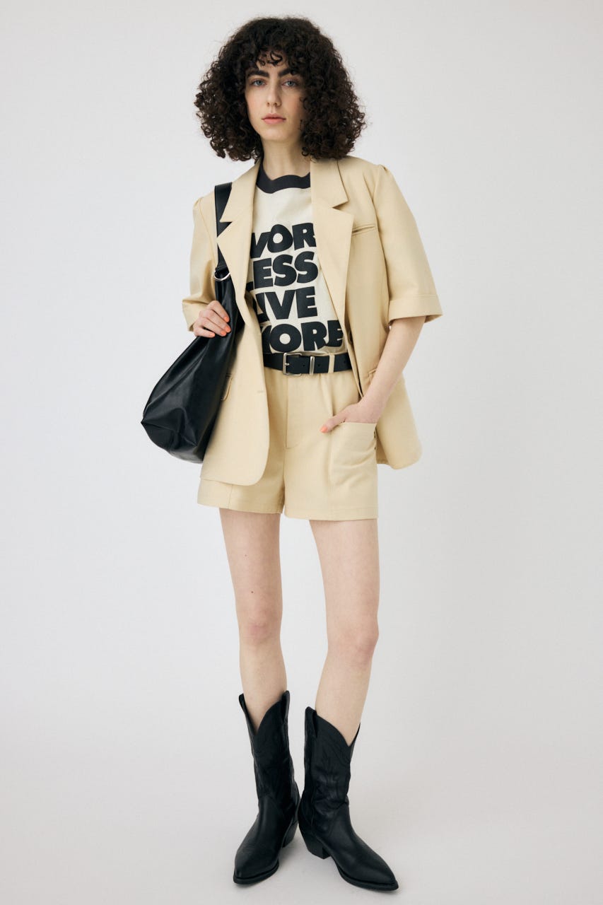 SHORT SLEEVE テーラードジャケット IVOY FREE