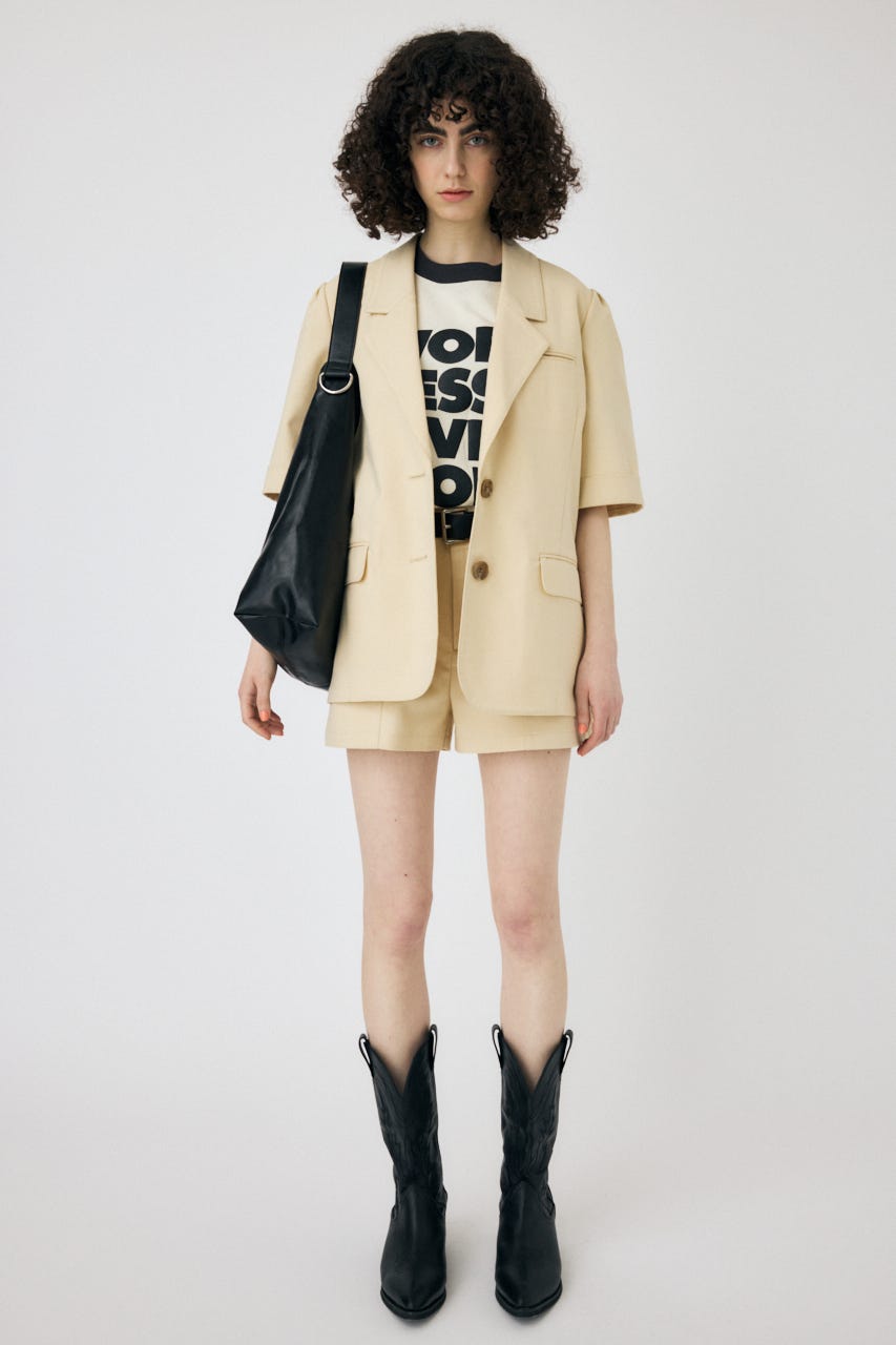 SHORT SLEEVE テーラードジャケット IVOY FREE