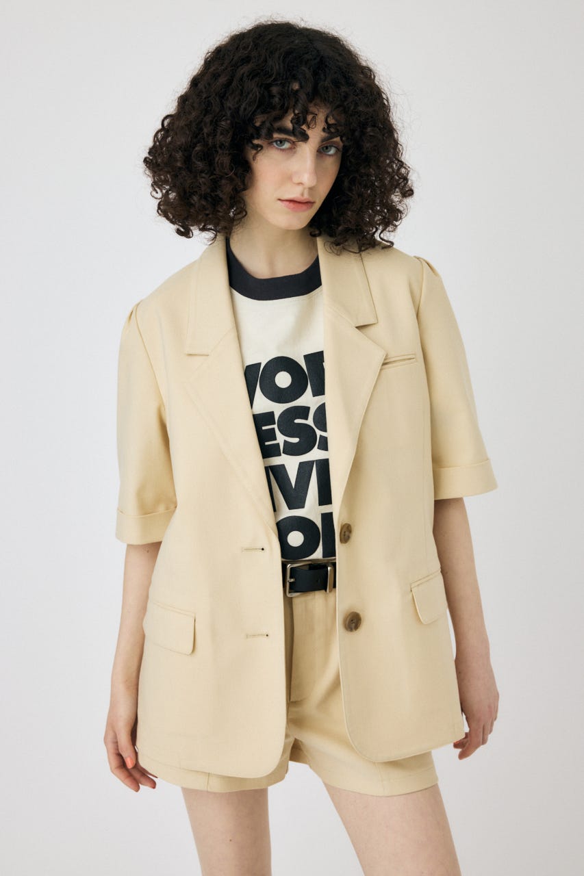 SHORT SLEEVE テーラードジャケット IVOY FREE