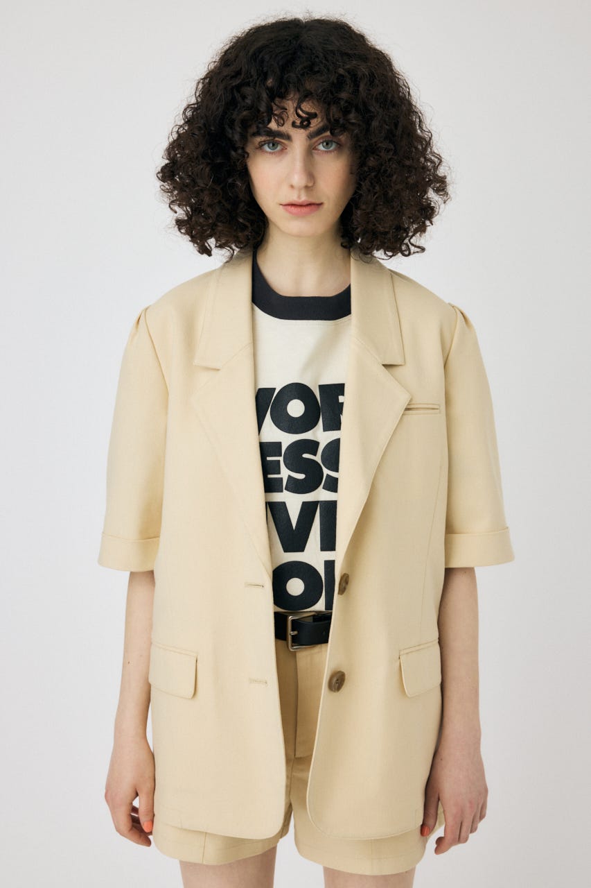 SHORT SLEEVE テーラードジャケット IVOY FREE