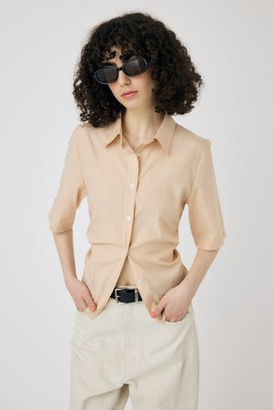 MOUSSY | STRIPE BACK LACE UP シャツ (シャツ・ブラウス ) |SHEL'TTER