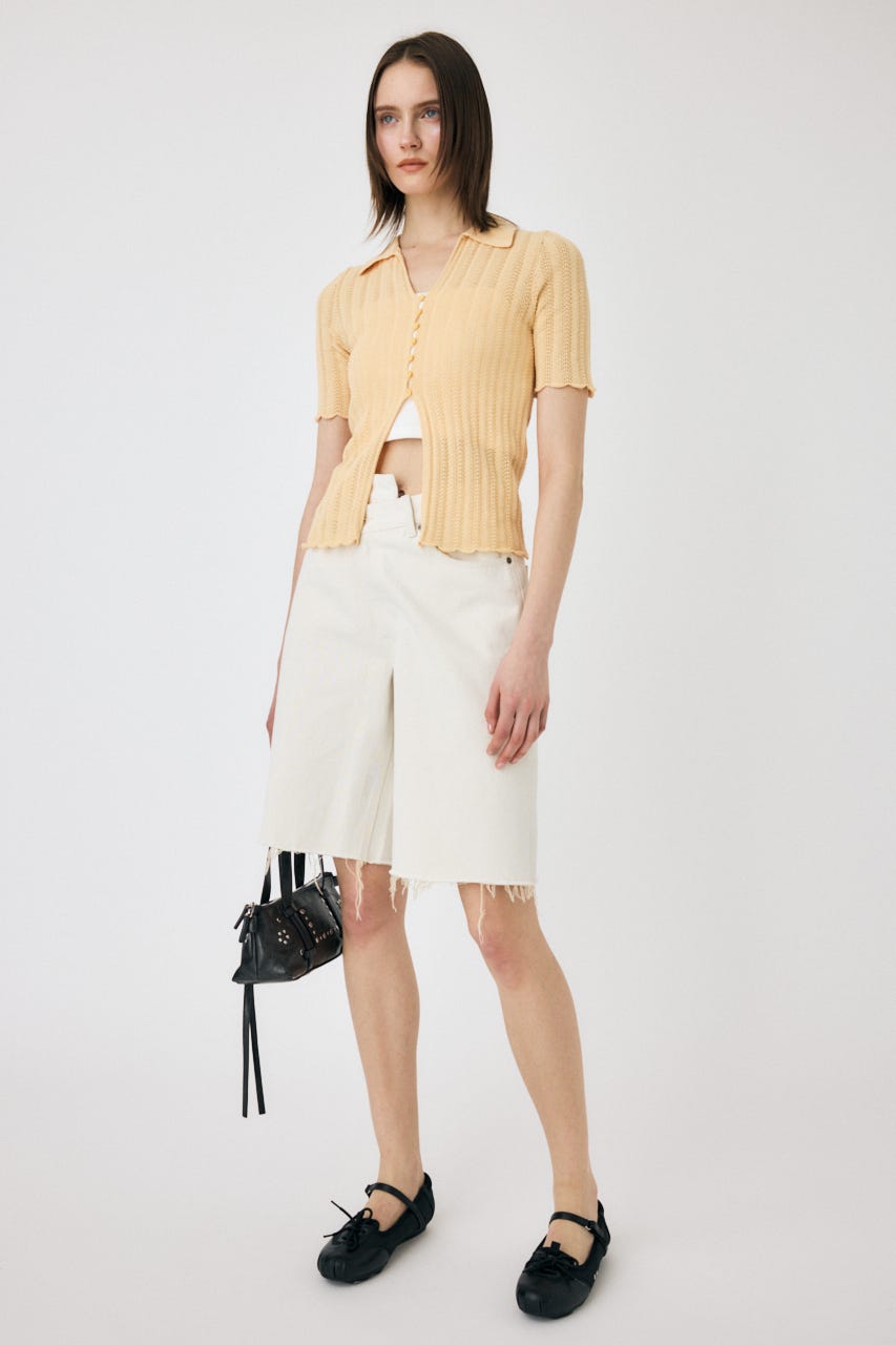MOUSSY | COTTON KNIT OPENWORK カーディガン (ニット ) |SHEL'TTER