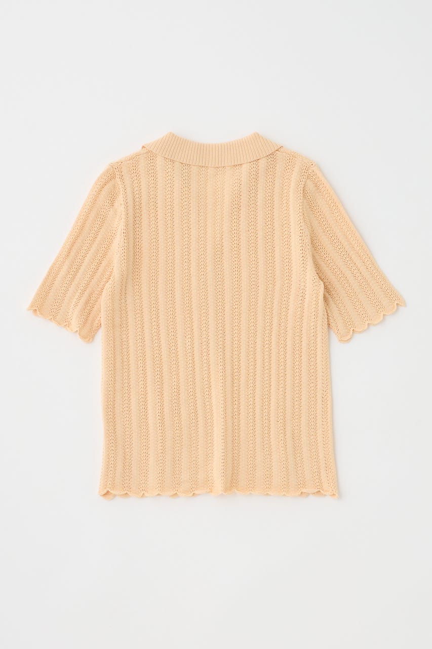 COTTON KNIT OPENWORK カーディガン L/ORG FREE