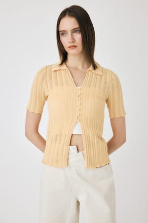 MOUSSY | COTTON KNIT OPENWORK カーディガン (ニット ) |SHEL'TTER