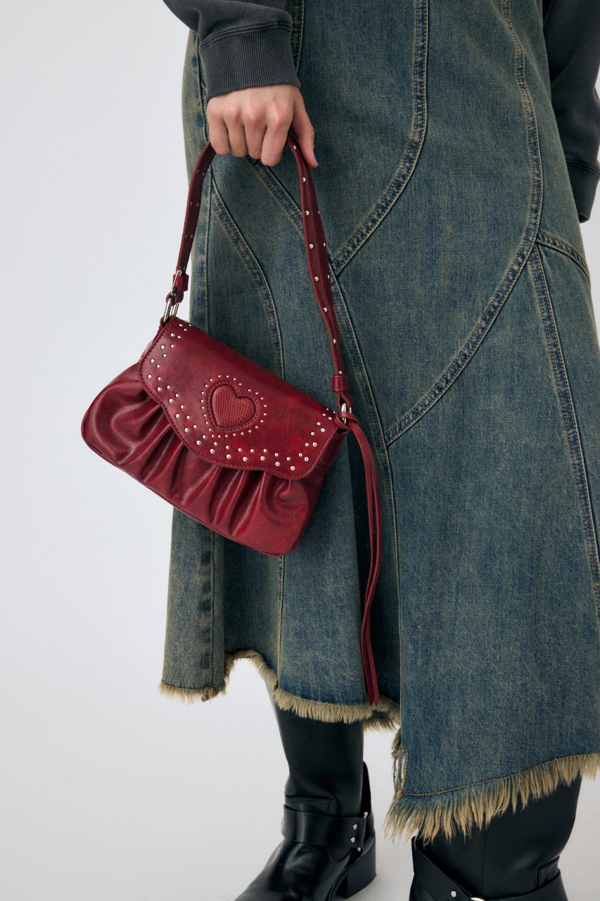 MOUSSY HEART GATHER スタッズバッグ RED 赤 ハート moussy｜HEART GATHER スタッズバッグ | Rakuten Fashion(楽天