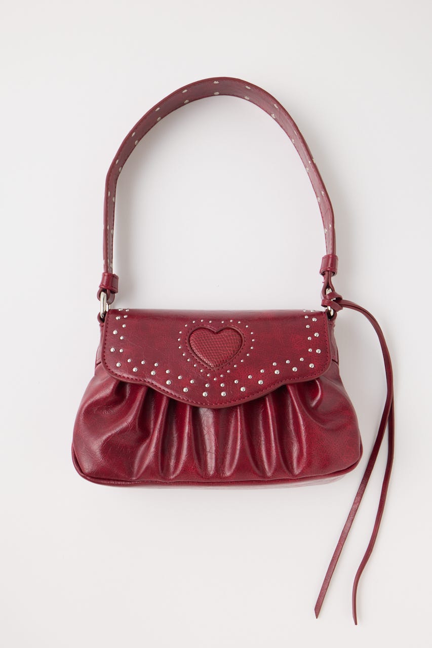moussy HEART GATHER STUDS バッグ MOUSSY ショルダーバッグ バッグ 「ライトグレーWEB限定カラー