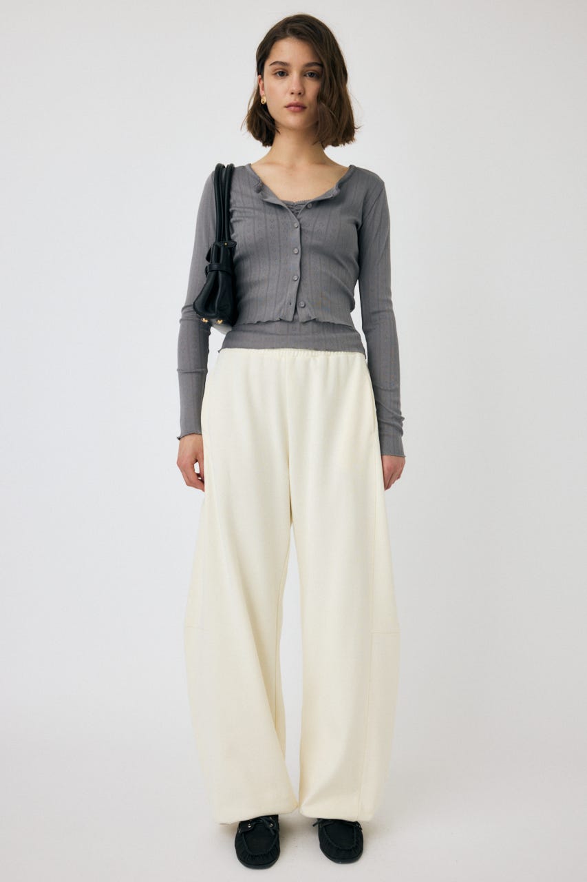 カーディガン EYELET U-NECK カーディガン ＆ キャミソール 春服 レディース MOUSSY | EYELET U-NECK カーデ & キャミ (Tシャツ・カットソー