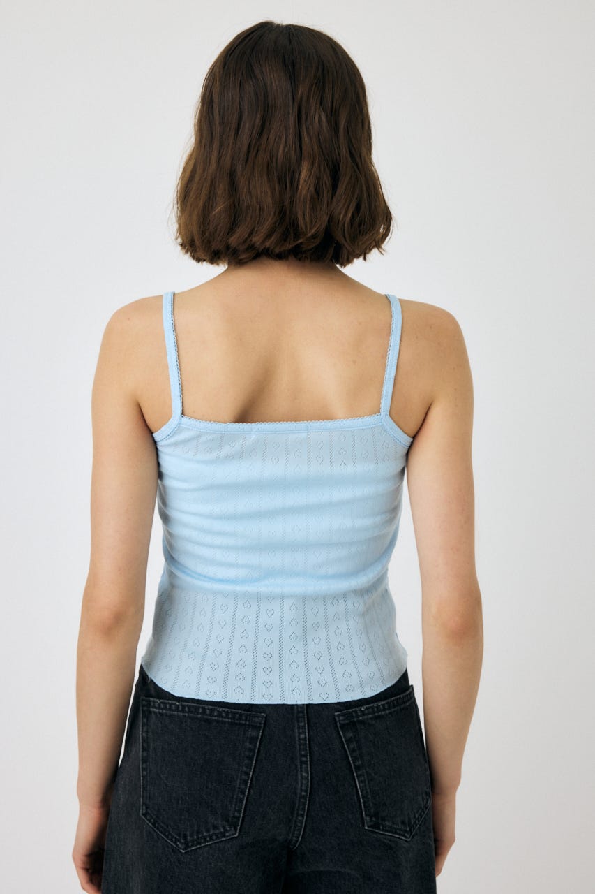 カーディガン EYELET U-NECK カーディガン ＆ キャミソール 春服 レディース MOUSSY | EYELET U-NECK カーデ & キャミ (Tシャツ・カットソー