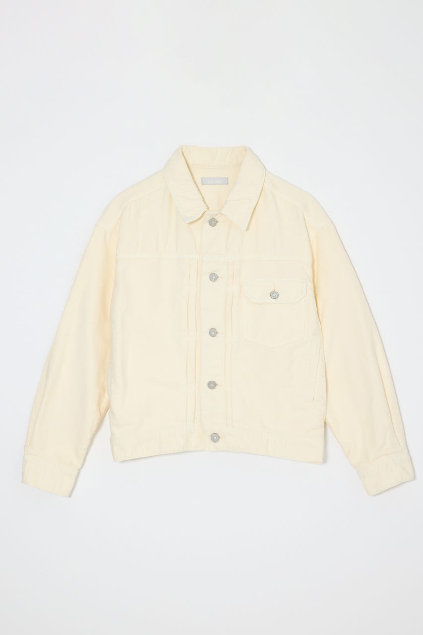 COTTON FLANNEL TRUCKER ジャケット O/WHT FREE