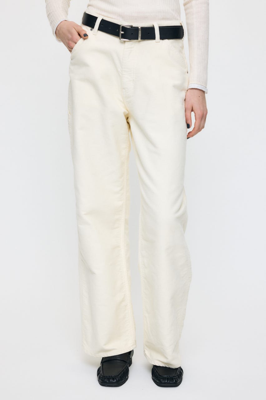COTTON FLANNEL PAINTER パンツ O/WHT 1