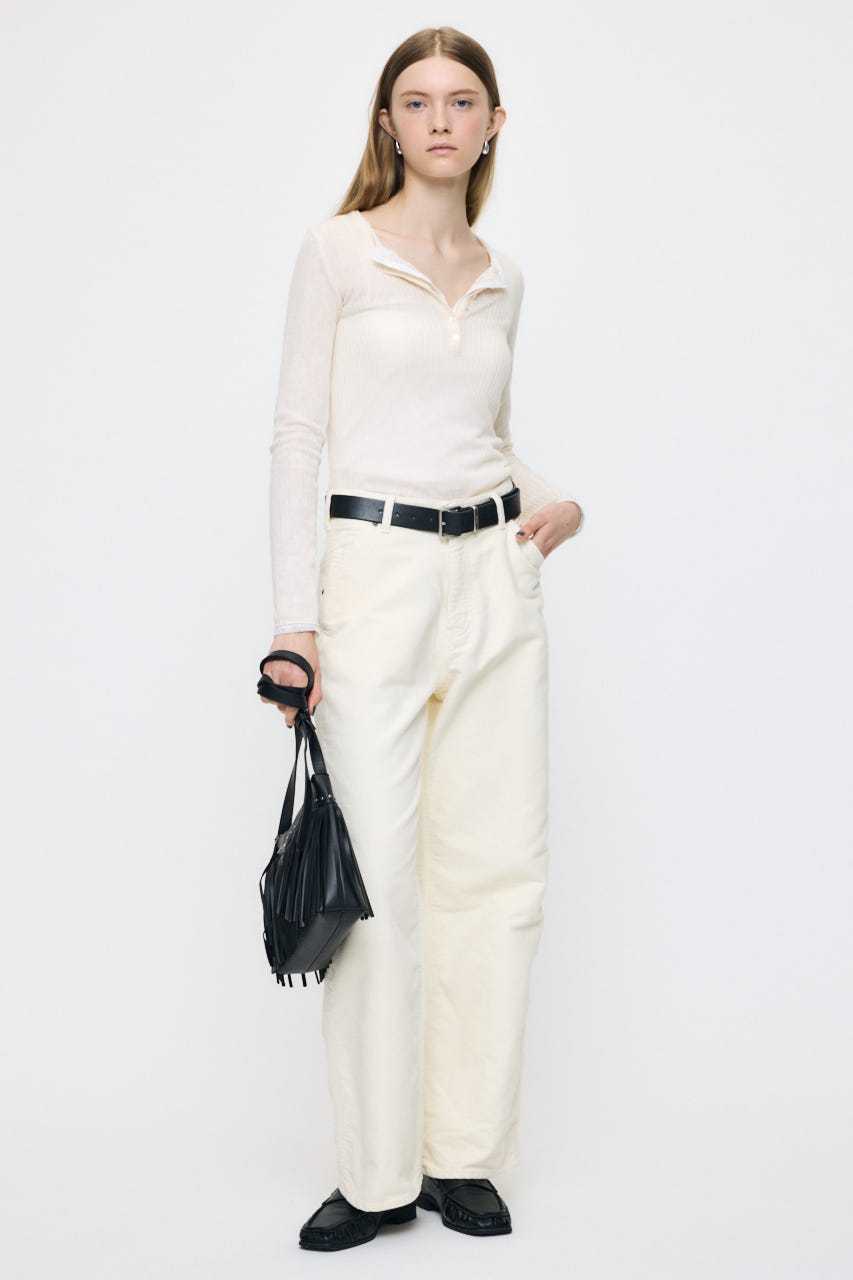 COTTON FLANNEL PAINTER パンツ O/WHT 1