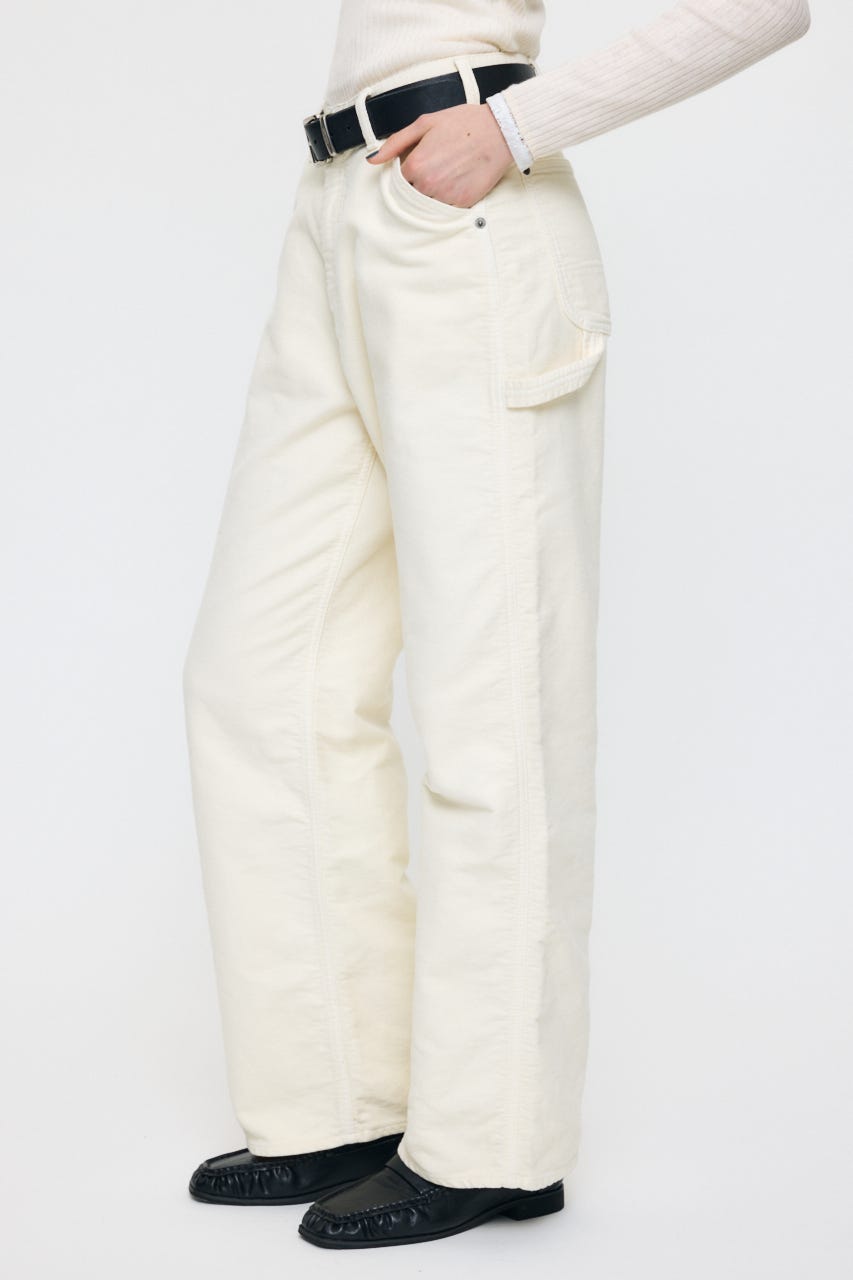 COTTON FLANNEL PAINTER パンツ O/WHT 1
