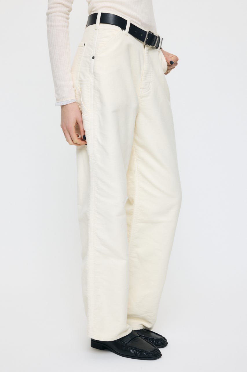 COTTON FLANNEL PAINTER パンツ O/WHT 1
