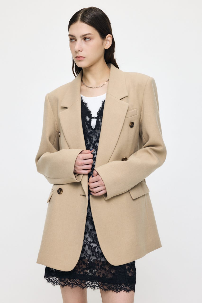 BACK TUCK TAILORED ジャケット BEG 1