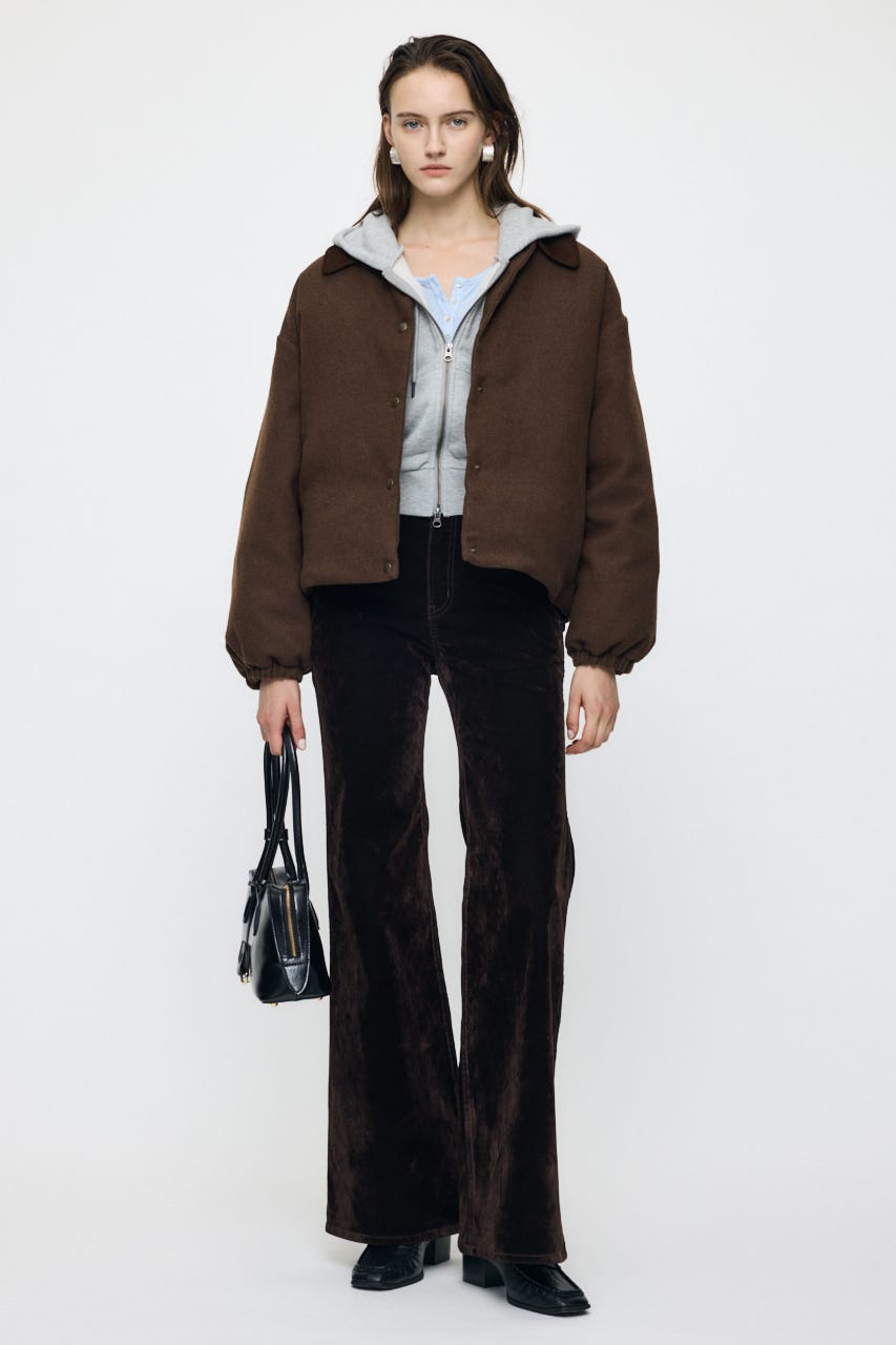 【WEB・一部店舗限定】TWEED PUFFER ジャケット BRN FREE