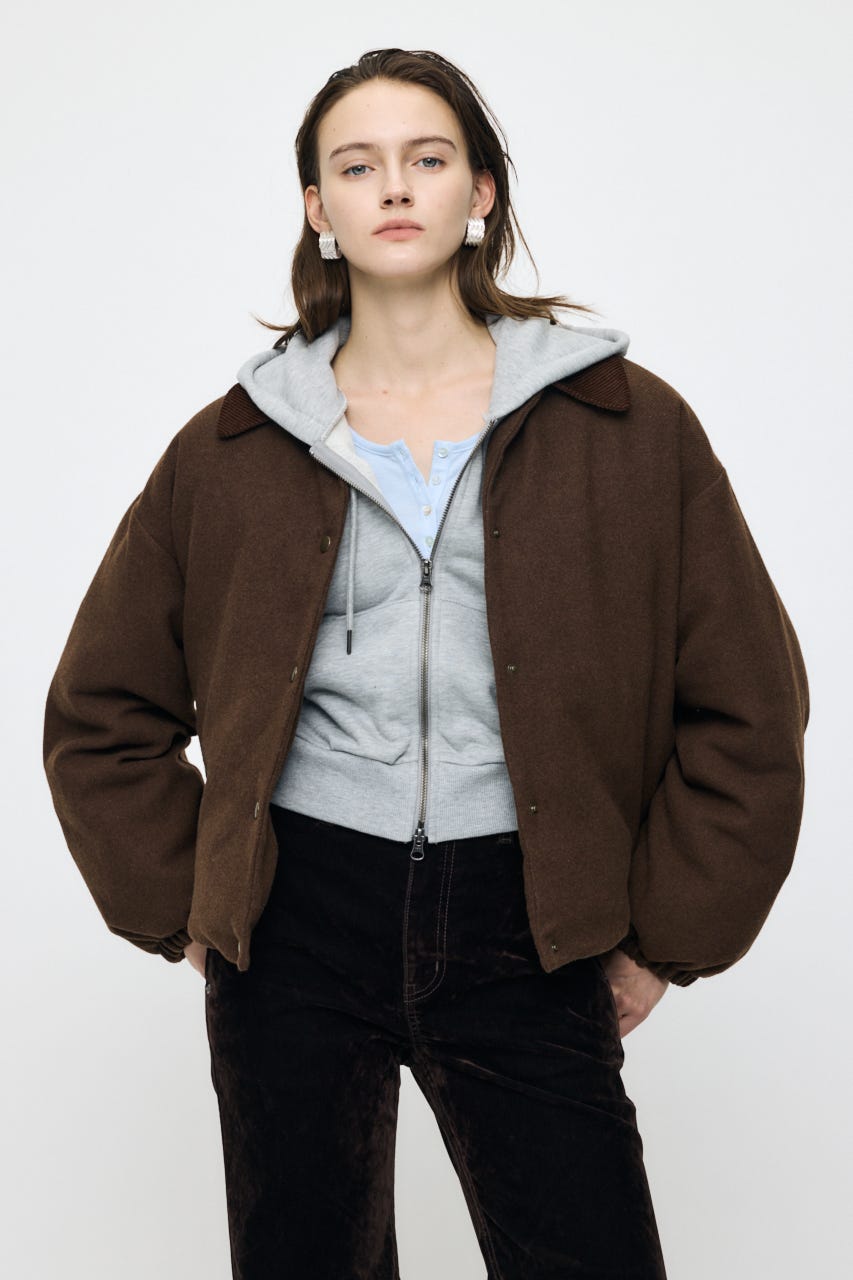 【WEB・一部店舗限定】TWEED PUFFER ジャケット BRN FREE