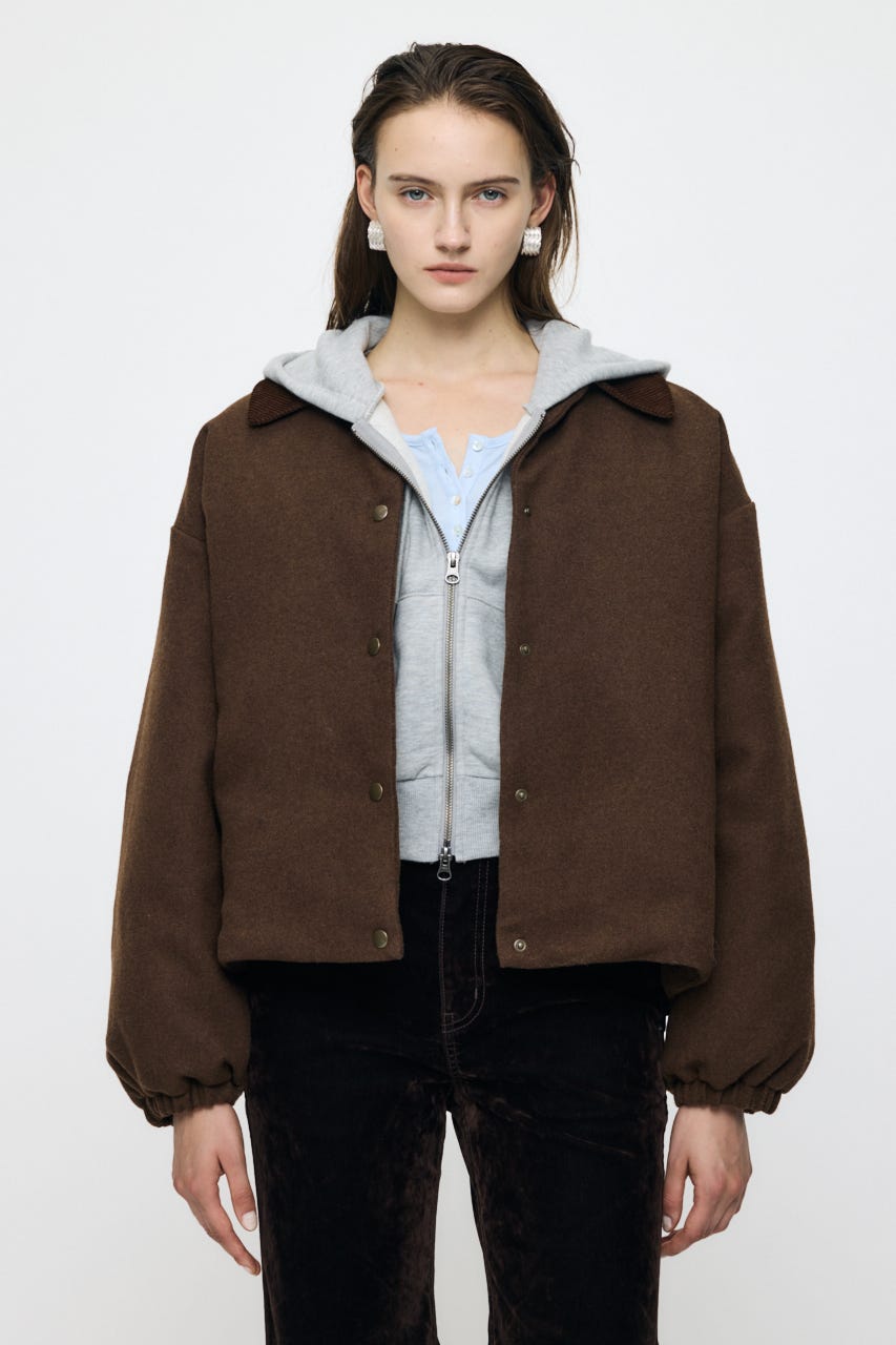 【WEB・一部店舗限定】TWEED PUFFER ジャケット BRN FREE