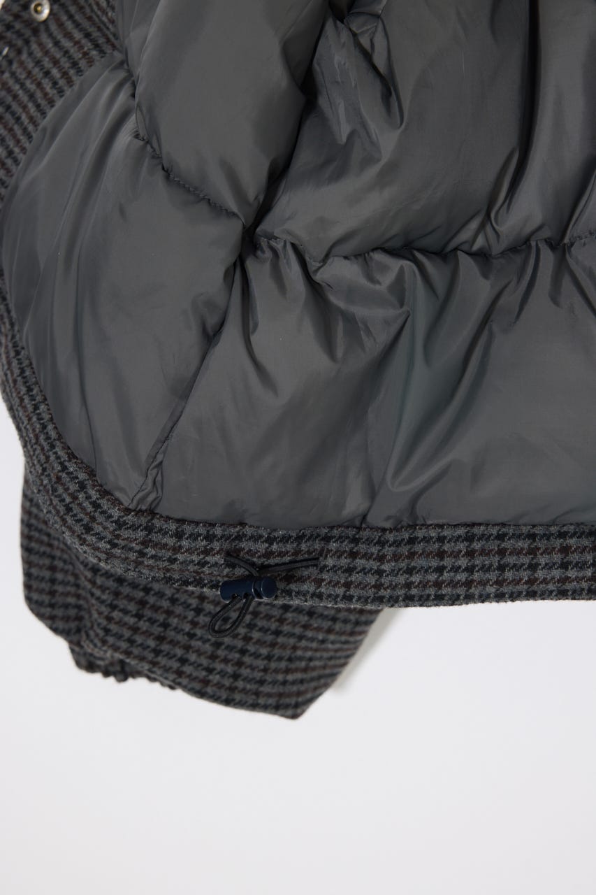 【WEB・一部店舗限定】TWEED PUFFER ジャケット 柄GRY FREE
