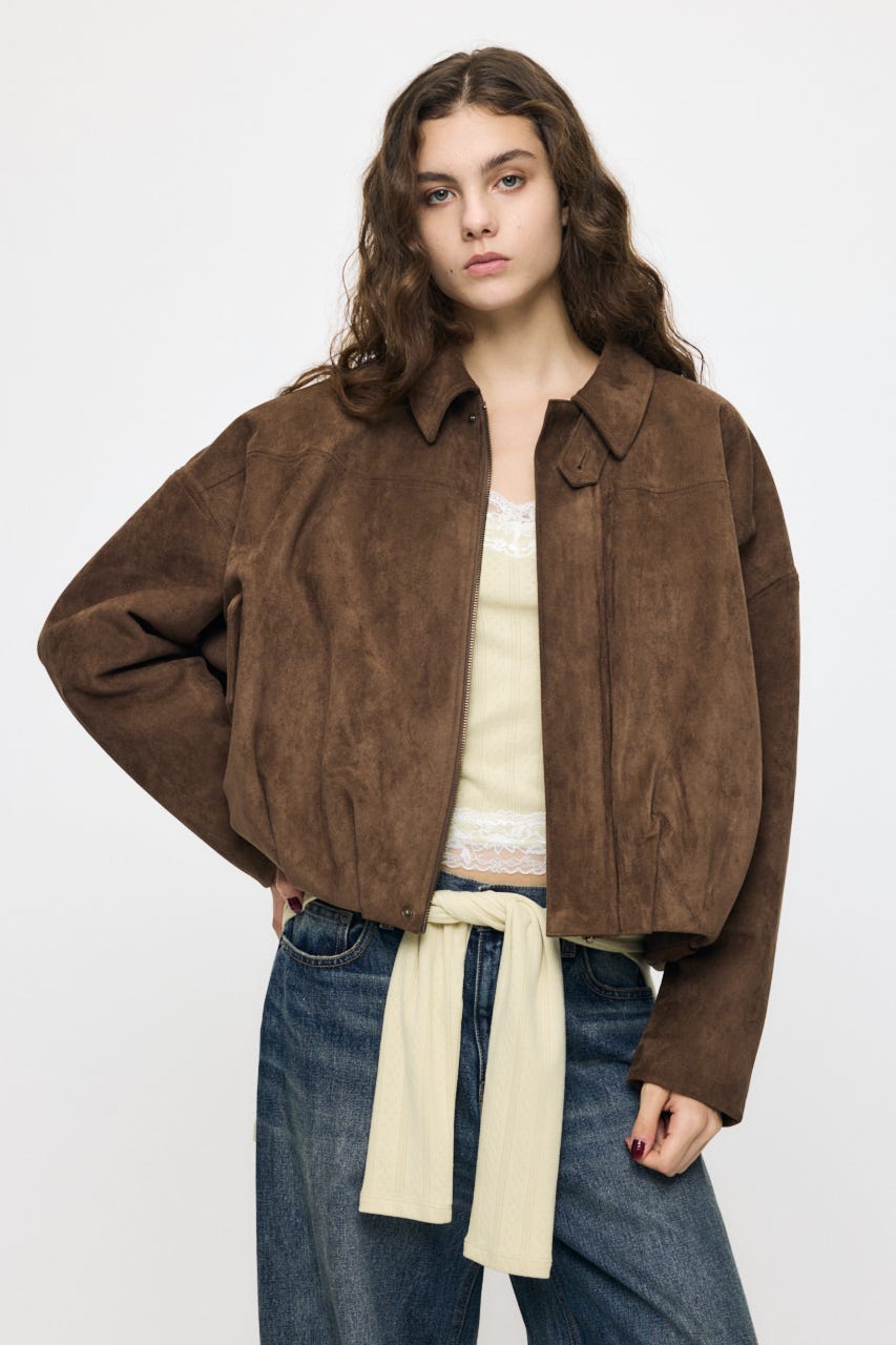 F/SUEDE PUFFER ブルゾン BRN FREE