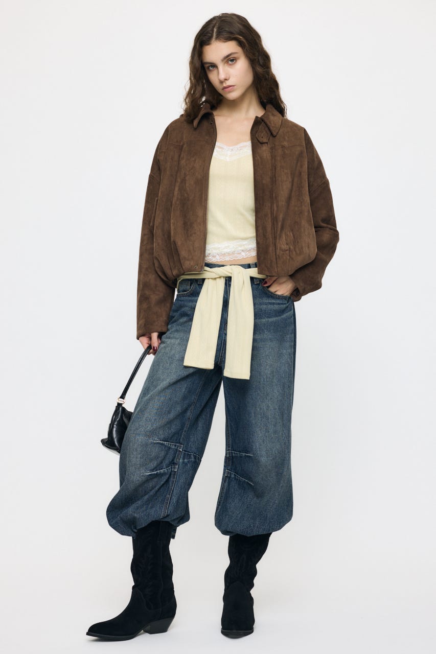 F/SUEDE PUFFER ブルゾン BRN FREE