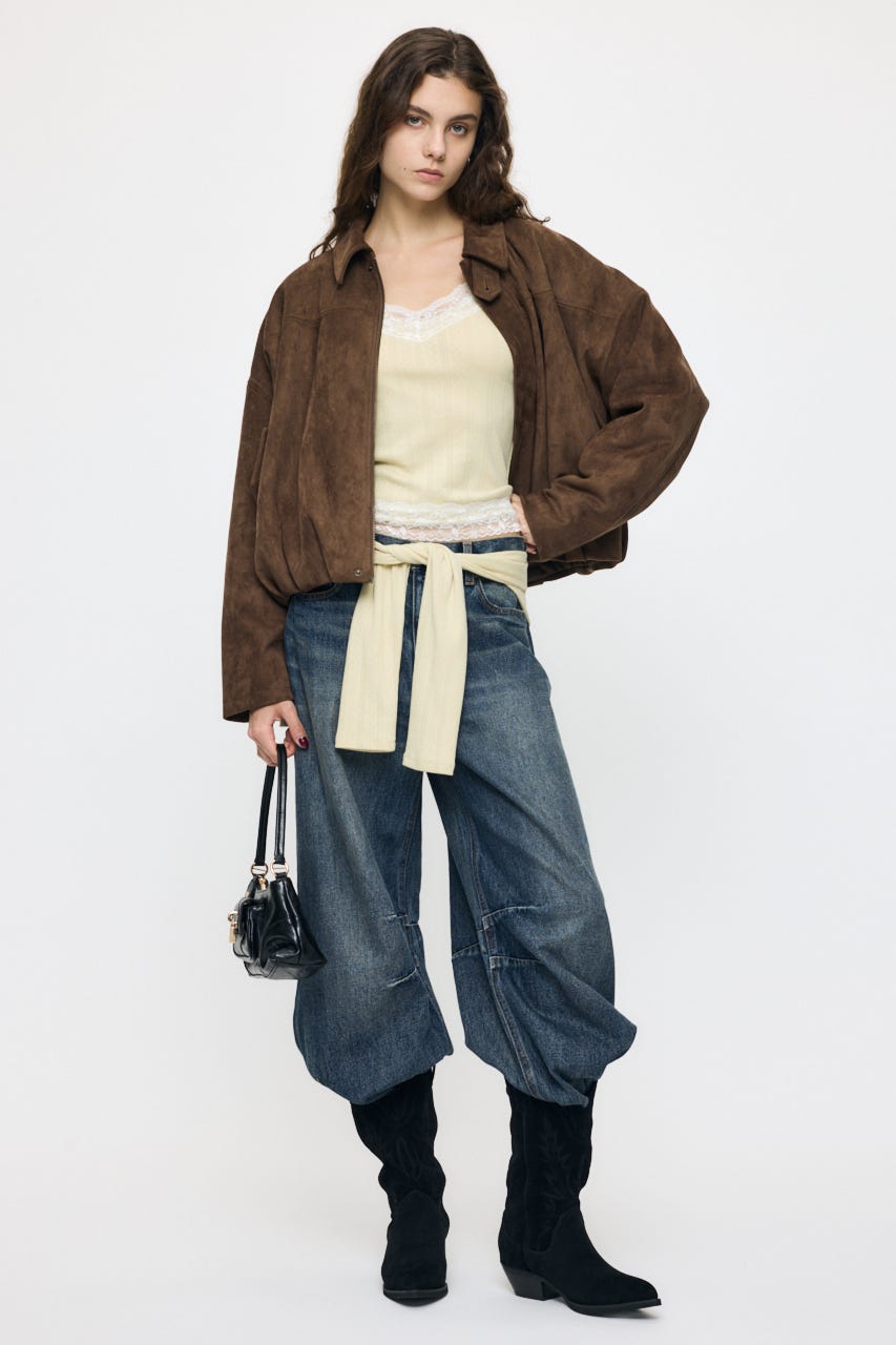 F/SUEDE PUFFER ブルゾン BRN FREE