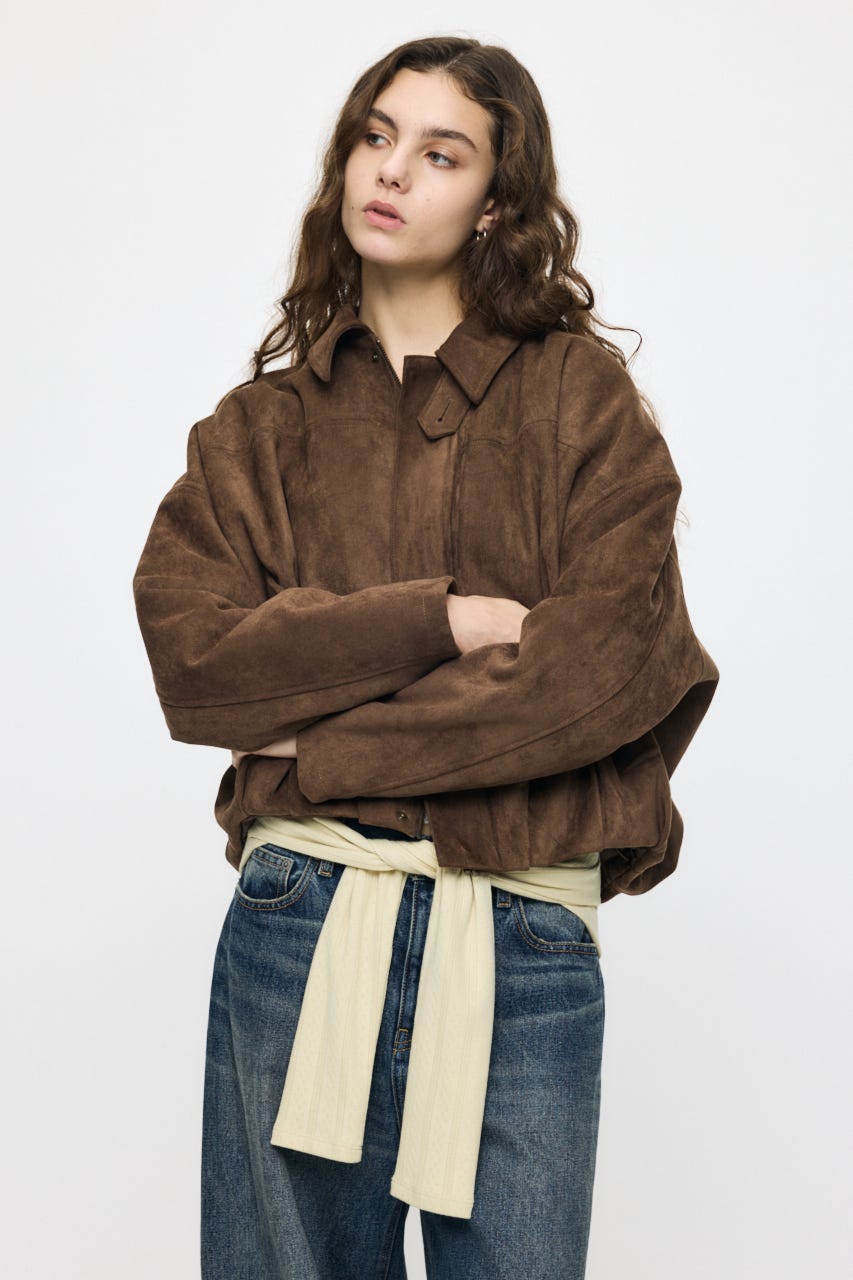 F/SUEDE PUFFER ブルゾン BRN FREE