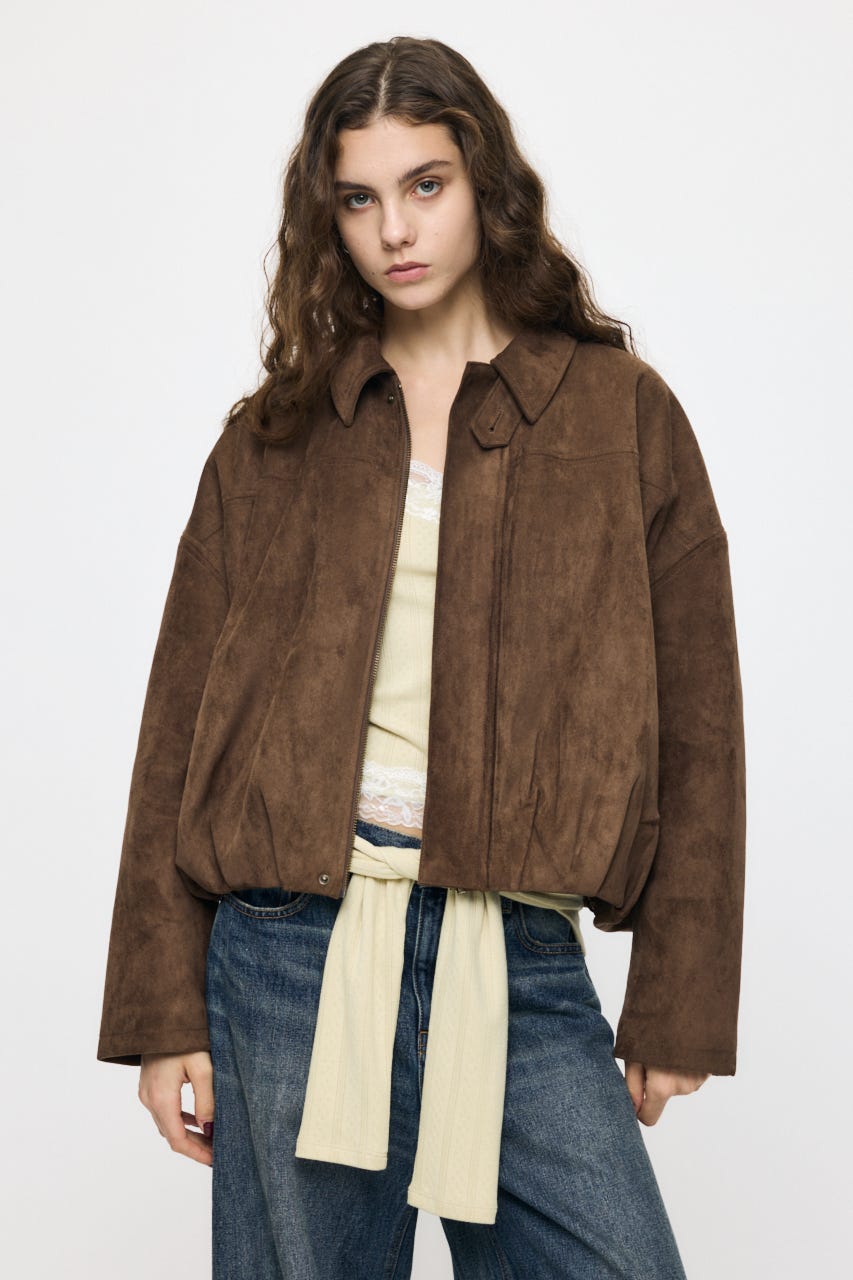 F/SUEDE PUFFER ブルゾン BRN FREE