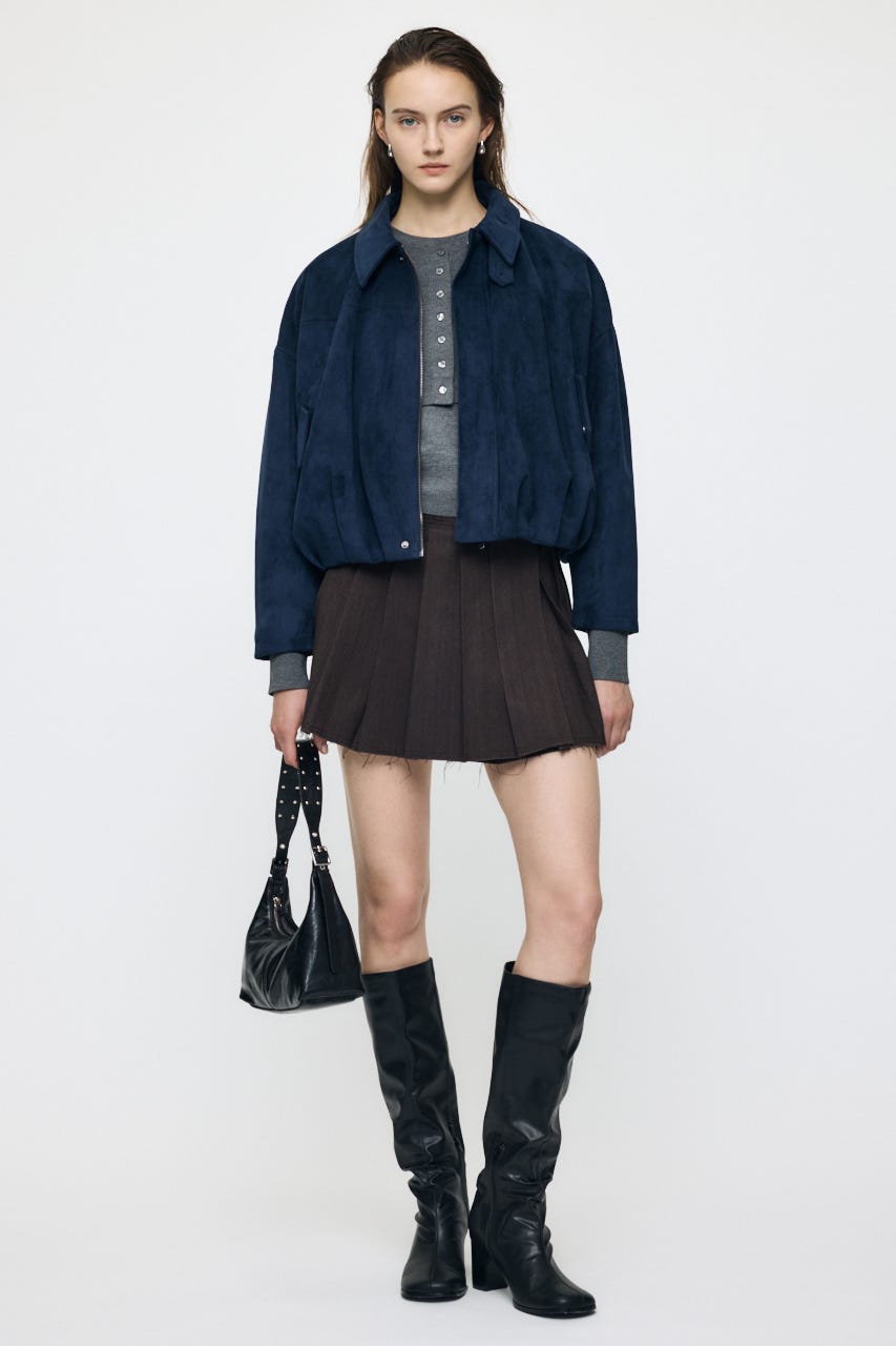 F/SUEDE PUFFER ブルゾン NVY FREE