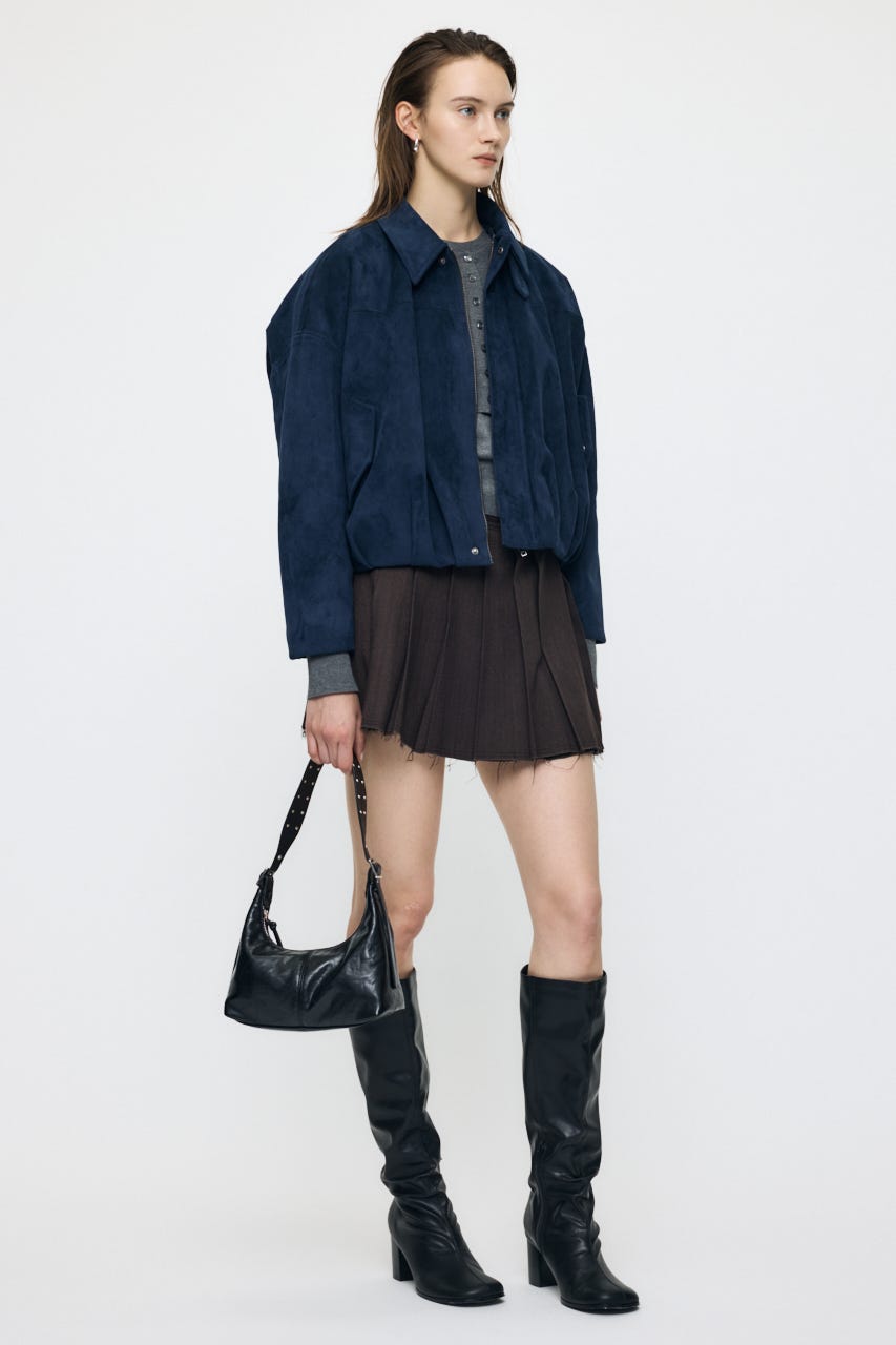 F/SUEDE PUFFER ブルゾン NVY FREE