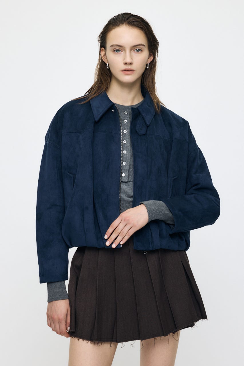F/SUEDE PUFFER ブルゾン NVY FREE