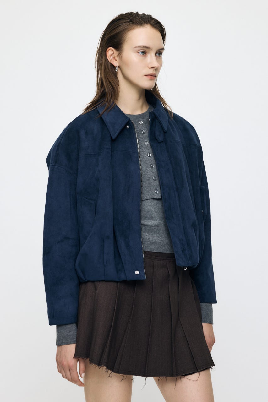 F/SUEDE PUFFER ブルゾン NVY FREE