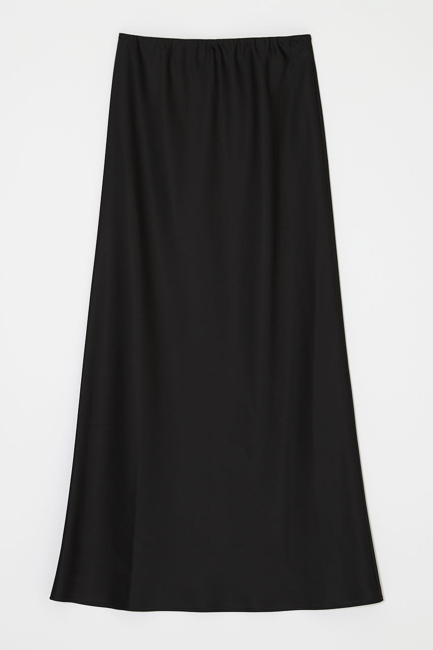SATIN LONG スカート BLK 2
