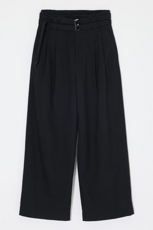 BELTED WIDE TUCK パンツ