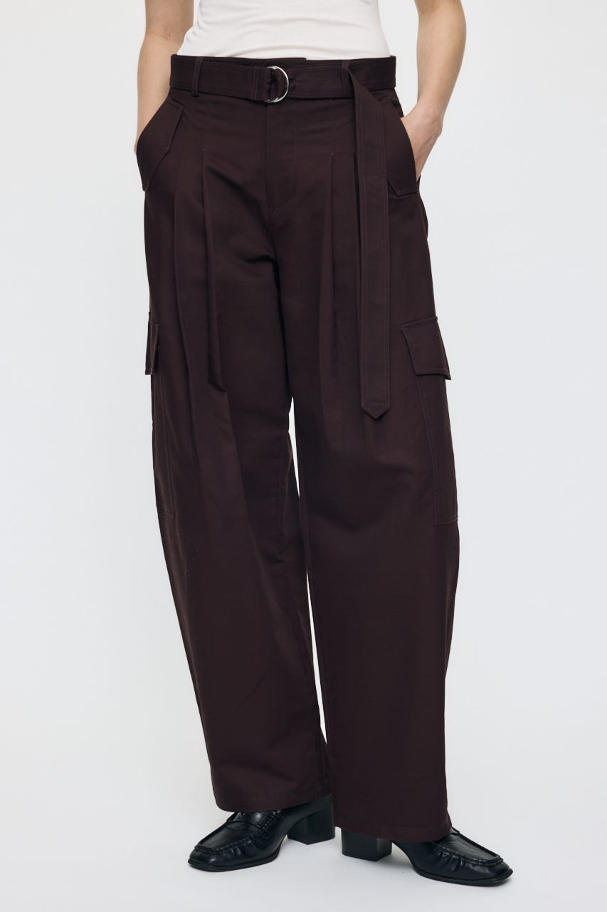BELTED CARGO パンツ BRN 2