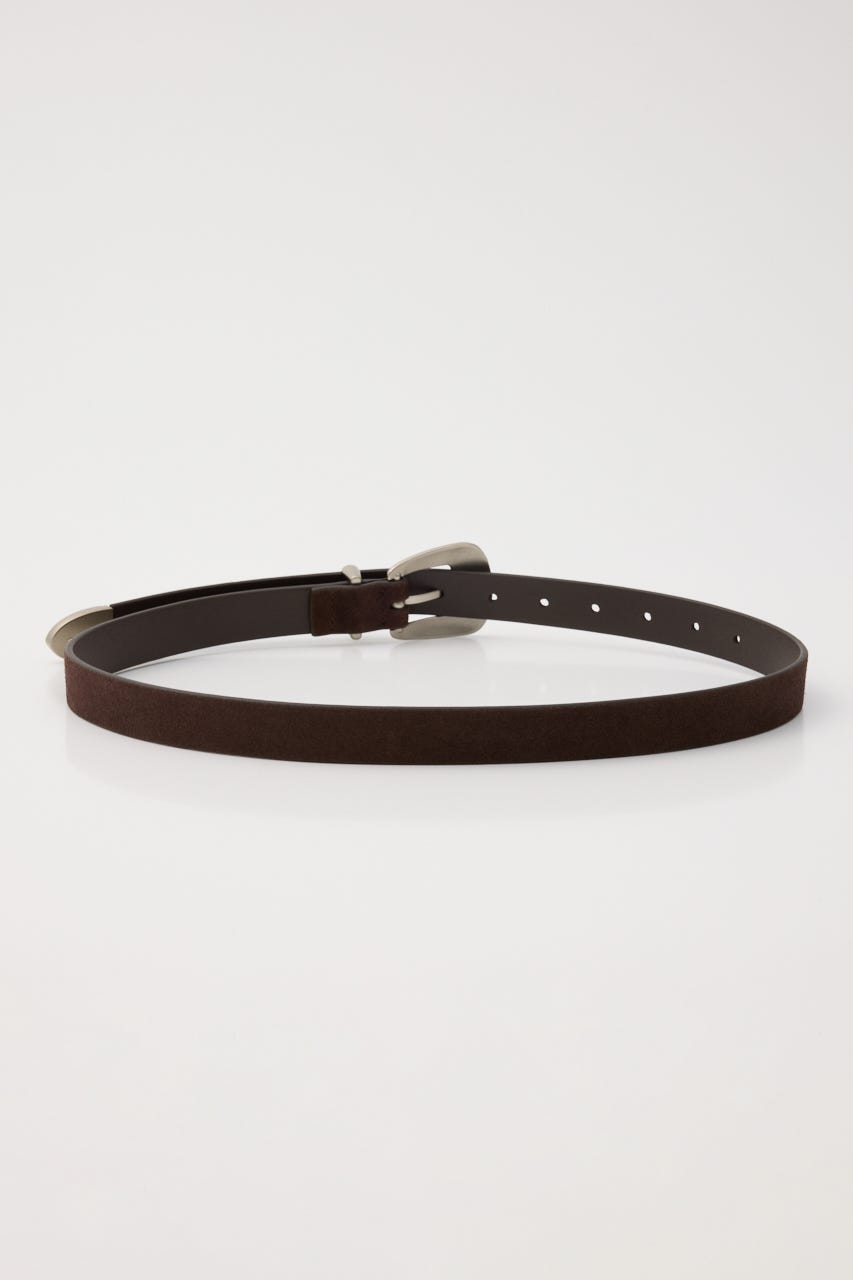 GLOSS BUCKLE LEATHER ベルト D/BRN FREE