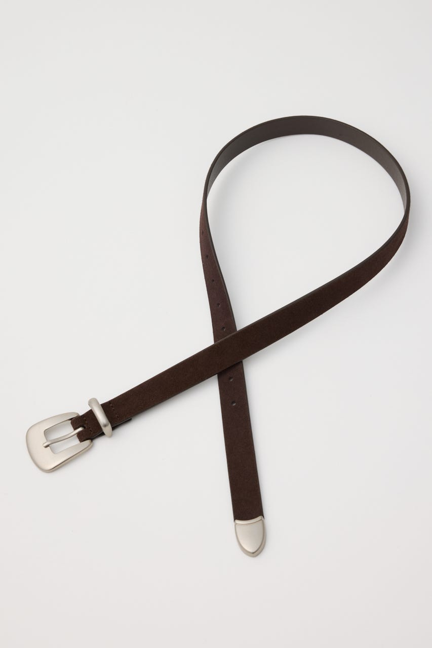 GLOSS BUCKLE LEATHER ベルト D/BRN FREE