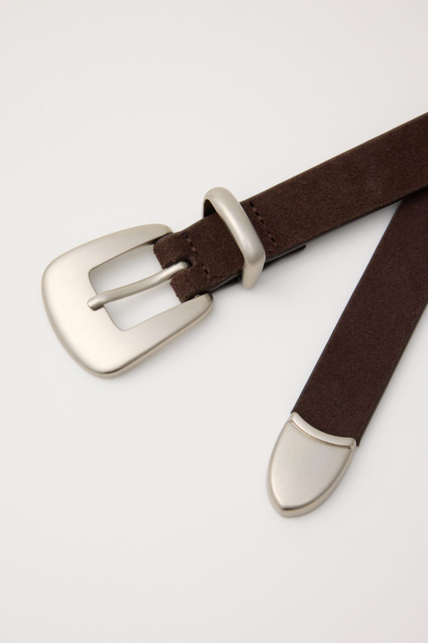 GLOSS BUCKLE LEATHER ベルト D/BRN FREE