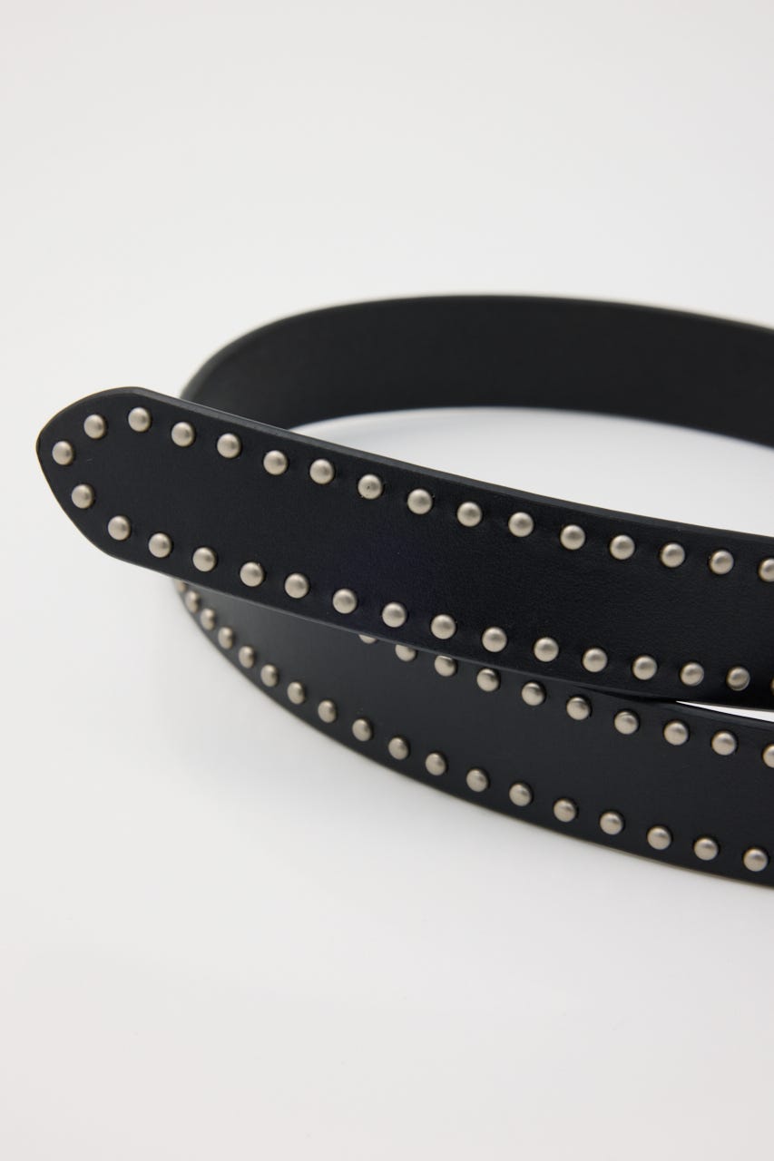 SMALL STUDS LEATHER ベルト BLK FREE