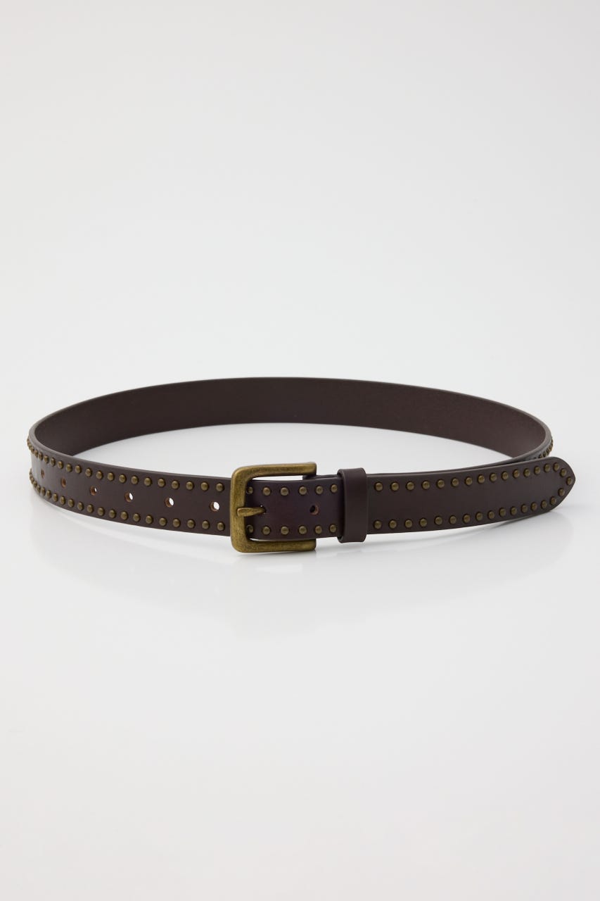 SMALL STUDS LEATHER ベルト BRN FREE