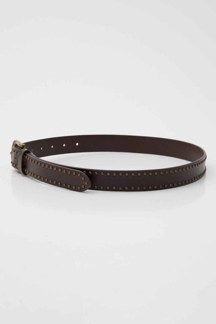 SMALL STUDS LEATHER ベルト BRN FREE